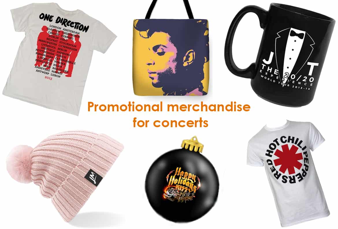 promotional merchandise for concerts