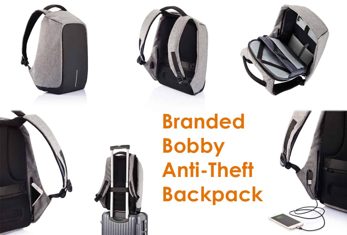 Branded Bobby Anti-Theft Backpack