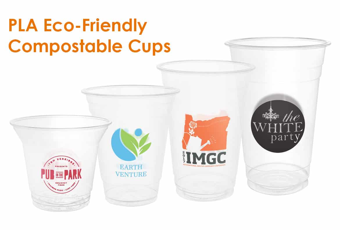 Biodegradable, Compostable Plastic Cups, PLA