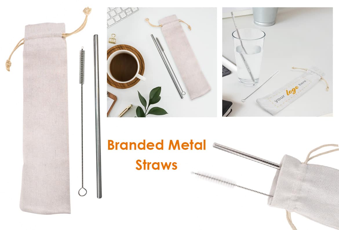 branded metal straws