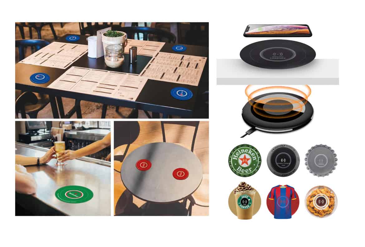 branded table wireless chargers