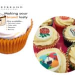 branded logo cupcakes