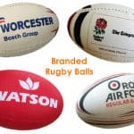 branded rugby balls
