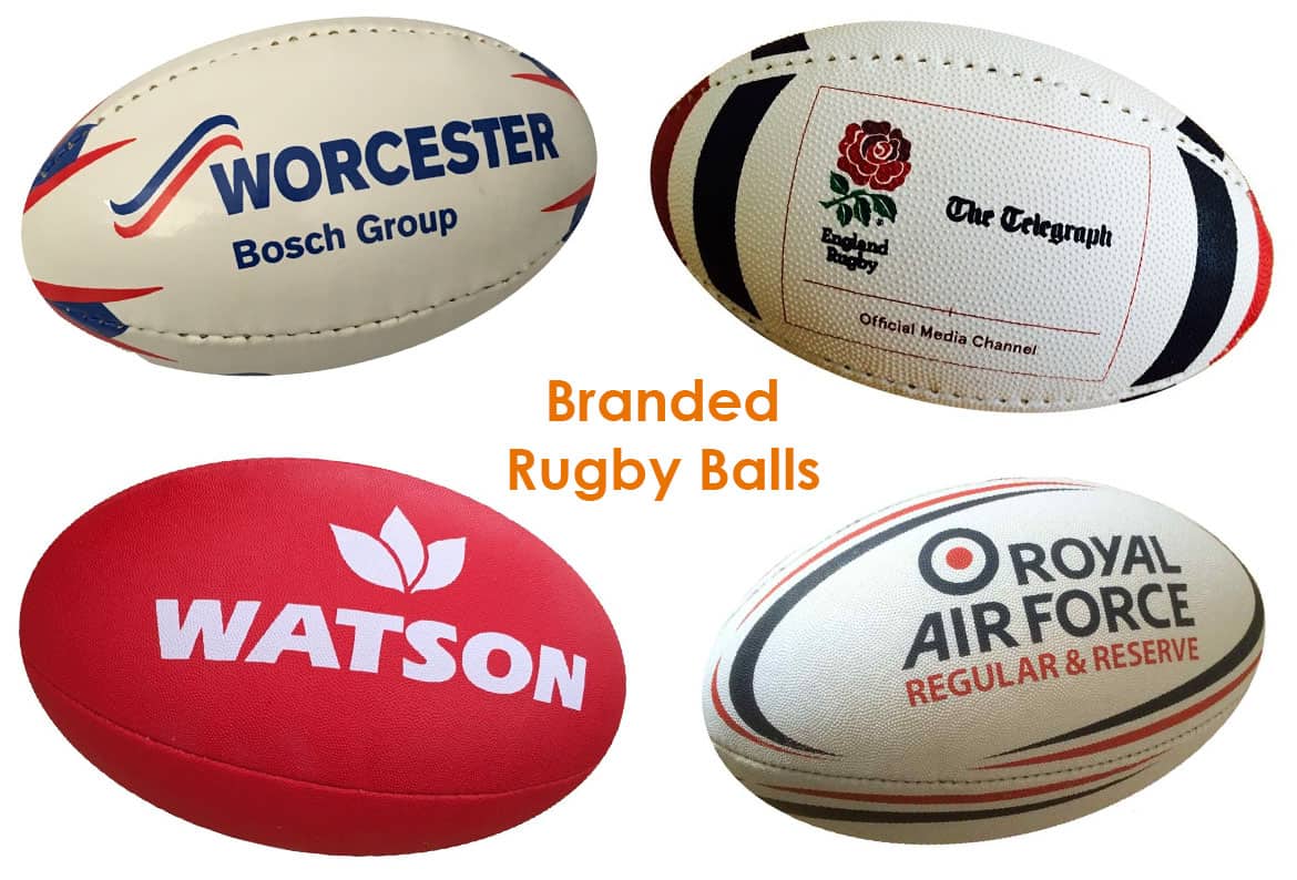 branded rugby balls