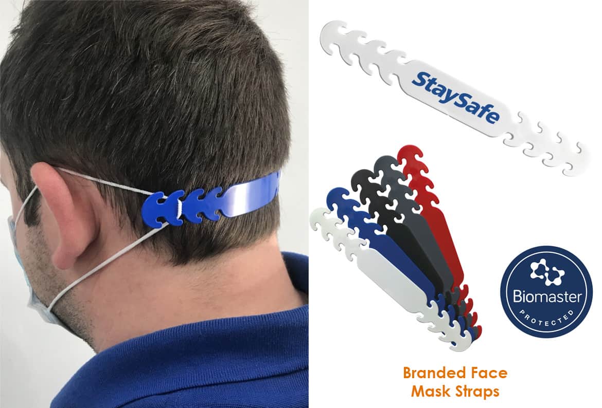 branded face mask straps