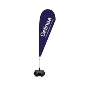 2.1m Fibreglass Teardrop Flag and Pole Kit, Single Sided