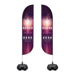 3.0m Fibreglass Bold Flag and Pole Kit, Double Sided