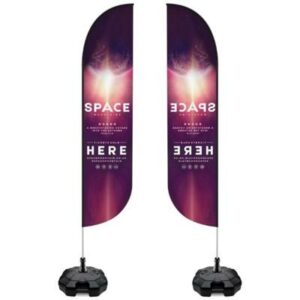 4.0m Fibreglass Bold Flag and Pole Kit, Double Sided