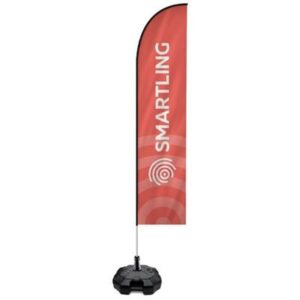 4.0m Fibreglass Feather Flag and Pole Kit, Single Sided