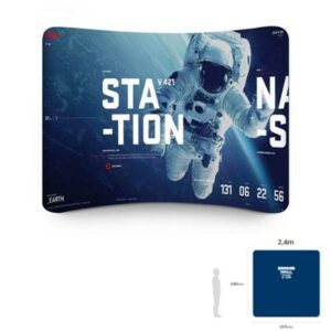 Soft Touch Curved Fabric Display - 2.4m (w)