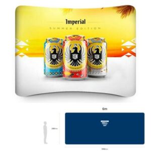 Soft Touch Curved Fabric Display - 6m (w)