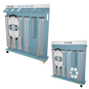 12 Tube Mobile Event Cup Recycling Station
