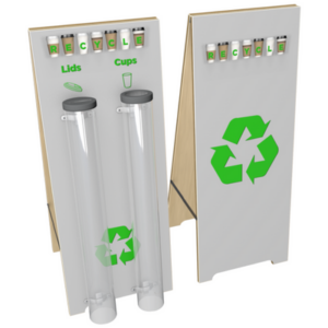 2 Tube A Frame Cup Recycling Station
