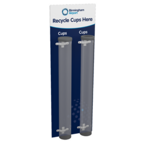 2 Tube Wall Mounted Cup Recycling Station