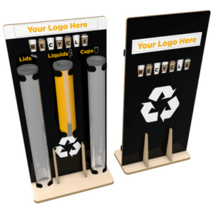 3 Tube Free Standing Cup Recycling Station