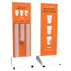 3 Tube Mobile Cup Recycling Station