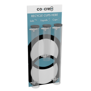 3 Tube Wall Mounted Cup Recycling Station