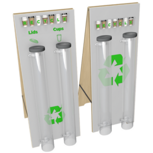4 Tube A Frame Cup Recycling Station