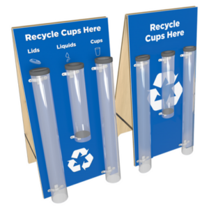 6 Tube A Frame Cup Recycling Station