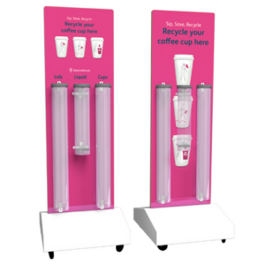 6 Tube Mobile Cup Recycling Station