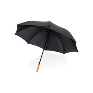 27" Impact AWARE™ RPET 190T Auto Open Bamboo Umbrella
