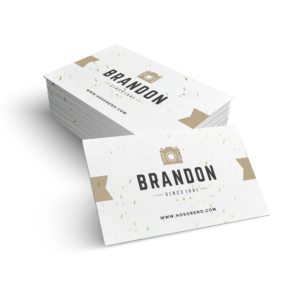 Seeded Paper Business Cards - One Sided