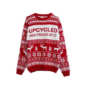 Knitted Upcycled Cotton Men's Sweater (12 Gauge)