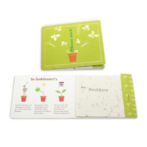Card With 3 Sheet Of Seed Paper