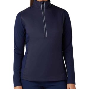 Callaway Golf Women's Insulated Mixed Media Quarter-Zip Pullover Embroidered