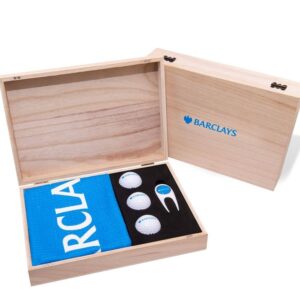 Contemporary Golf 3 Ball Wooden Presentation Box