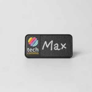 Always Recycled Chalkboard Name Badge - Rectangular Right Window
