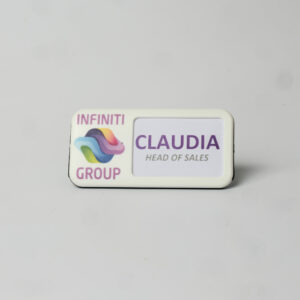 Always Recycled Reusable Name Badge - Rectangular Right Window