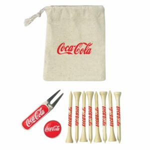 Repair Tool Mini Organic Cotton Drawstring Golf Bag Set