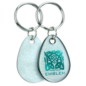 Stainless Steel Domed Single Sided Keyring