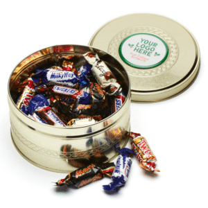 Gold Treat Tin with Celebrations
