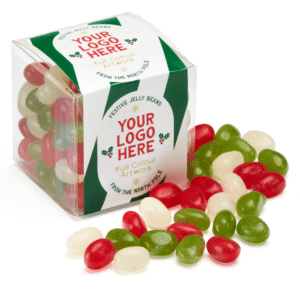 The Jelly Bean Factory in a Clear Cube